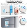 Digital Freezer Thermometer Fridge Temperature with Alarm, Backlight, white