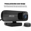Bordhap Webcam 4K Uhd 3840X2160P Webcam 800W Pixels Computer Camera 120° Groothoek Web Camera Met Microfoon