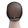 2 Pcs Stretch Wig Caps Mesh Weaving Caps with Adjustable Straps for Making Wigs (Black S)