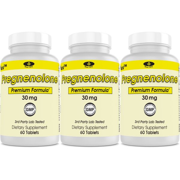 3 Pack Vita Plus Pregnenolone 60 Tablets