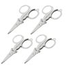 Metal Paper Craft Shred Scissors 4 Pcs Silver Tone
