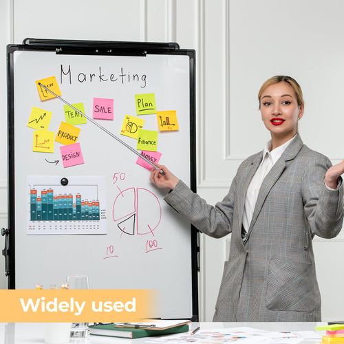Telescopic Teachers Pointer 25.59'' Retractable Stick Classroom Whiteboard Pointer Handheld Presenter Pointers Sticks Stainless Steel Extends Pointers Retractable Guiding Wand for Teacher (2 Pack)