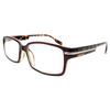 Incredible Bargains The Dean Stylish Rectangular Reading Glasses + 1.75 Brown