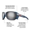 Julbo Men's Sunglasses, darkblue, Unit size