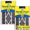 Air Bear 16x25x5 (4 7/8) AC Filter Replacement MERV 10 Plus Carbon 2 Pack