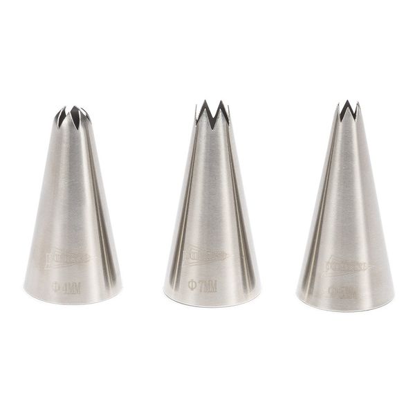 patisse Baking 3 Piece Decorating Tip Set, Multi Colour