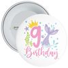9th Birthday Badge - Mermaid Theme