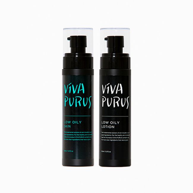 Vivapruce Natural Skin Lotion Set of 2 for Men with Oily Skin - Viva Raw Oily