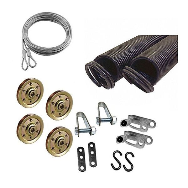 Garage Door Extension Spring KIT Double Looped for 7' High Door 25-42-90 Poun...