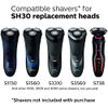 SH30/52 Replacement Blades for Philips Replacement Shaving Heads for Series 3000, 2000, 1000 and S738（NEW）（One pack）