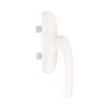 Amig - Practical Window Handle | Simple Modern Design | Reversible for Hinged or Swinging Windows | Aluminium Base with Concealed Screwing, White