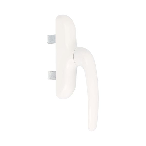 Amig - Practical Window Handle | Simple Modern Design | Reversible for Hinged or Swinging Windows | Aluminium Base with Concealed Screwing, White