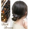 Marble Marble Barrette Tortoise Shell Marble Arabesque Square Hair Accessory [Magic Style]