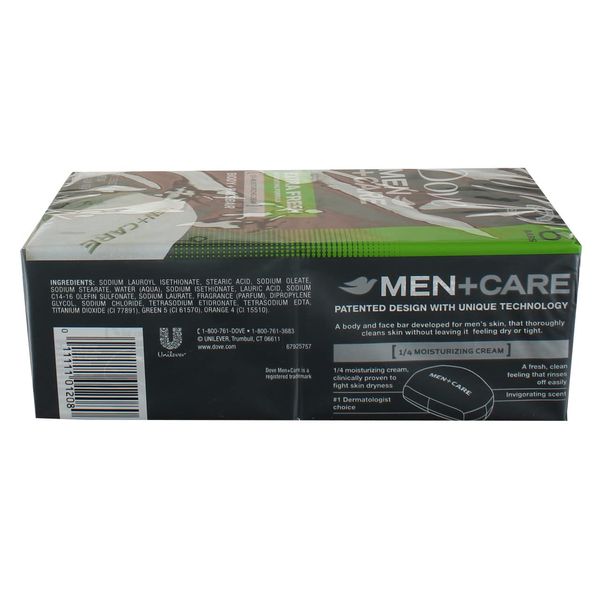 Dove Men+Care Extra Fresh Body + Face Bars, Invigorating Scent, 3.75 oz, 6 Ct (4 pack) (Bundle)