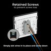 BG Electrical Single Retractive Press Switch, Screwless Front Plate, Round Edges, 1 Way, Evolve, Black Chrome, 10A, PCDBC14B