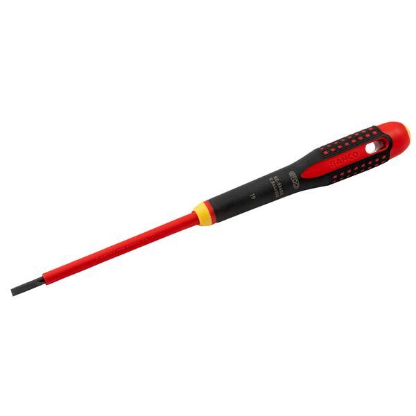 Bahco BE-8010S "Ergo" Insulated Screwdriver for Slotted Head Screws, Multi-Colour, 197 mm