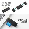 Sanwa Direct SD Card Reader Micro SD Card Type-A Type-C Android Smartphone Tablet Mac Windows 400-ADR329BK