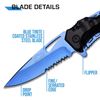 MTECH USA Tac-Force MT-A705BL spring Assisted Tactical Folding Knife, 4.5-inch Closed, Blue