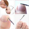 Nail Debris Remover, Nail Debris Removal, Intrusion Nail Tool, Stainless Steel, Nail Gaps, Garbage Remover, Hands, Fingers, Toes (Set of 4)