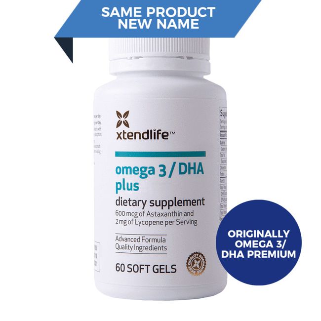 Xtendlife Omega3/ DHA Plus (Fish Oil) - 60 Softgels (Was called Premium)