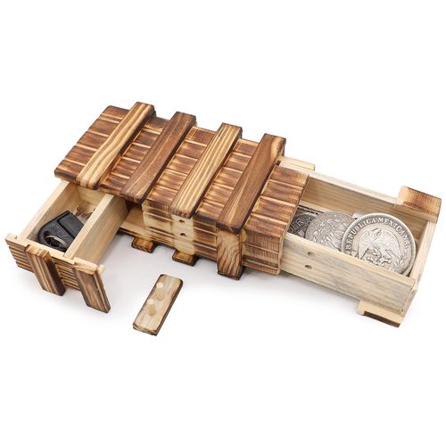 LEUOVE Magic Puzzle Box Packaging Money Gifts Gift Box Tricky Puzzle Box Wooden Box Money Gift