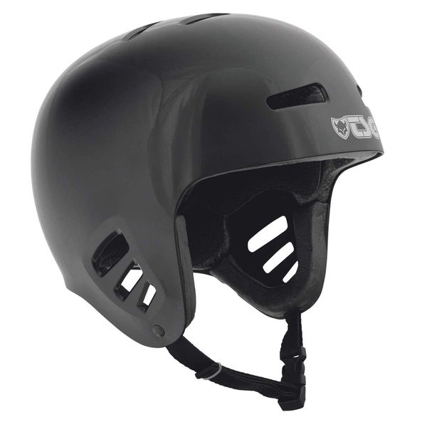 TSG Dawn Skate Helmet, Black, Skateboarding, Rollerblading, Onewheeling, E-Skateboarding, Longboarding, Hardshell, Comfort Padding, Ventilated, Tuned Fit, Full Cut Design, Safety Rated, Swiss Design