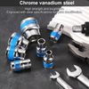 sourcing map 10pcs 1/2 Inch Drive 6-Point Socket 17mm CR-V Metric Shallow Socket for Repairs