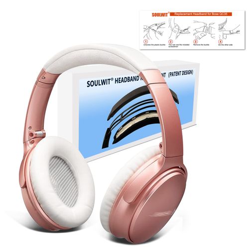 SOULWIT Replacement Headband Kit for Bose QC35 & QuietComfort 35 II (QC35 ii) Headphones, Easy DIY Installation (White)