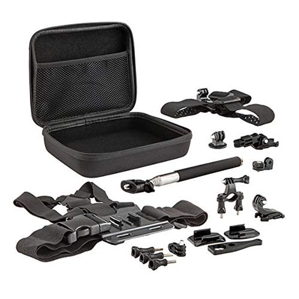 Ideal World Action Camera Mega Accessory Kit - With Hard Shell Case