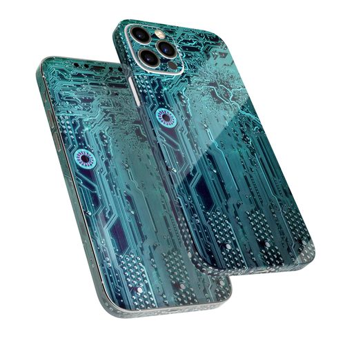 Design Skinz Full Body Skin Decal Wrap Kit Compatible with iPhone 7 (Screen Trim & Back Skin) - Electric Circuit Board V5