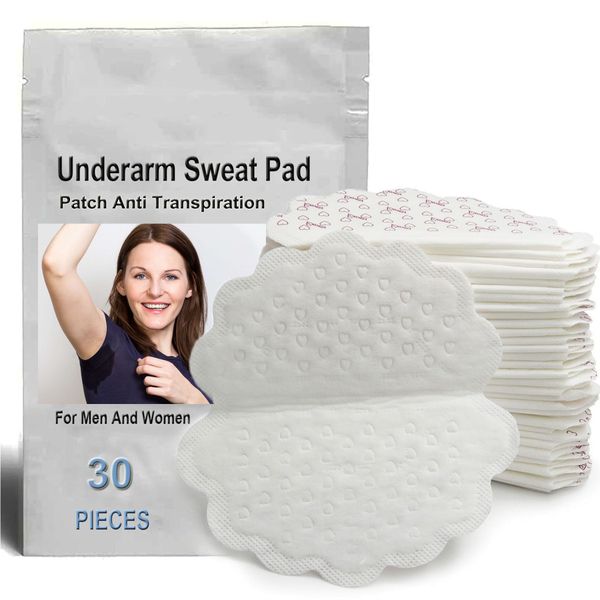 Armpit Sweat Pads - Disposable Underarm Sweat Pads - Antiperspirant Absorbent Odour Blocker Pads Armpit Dress Shields, Fights Hyperhidrosis,For Men & Women (30 Pads)