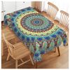 Walmsco Tablecloth Bohemian Blue Pattern Decor For Dining Room Kitchen Rectangular Table Cover 132 * 178cm