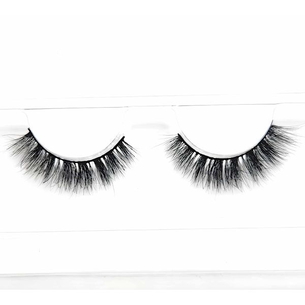 Extravaganza Nails NME02 3D Vegan Mink Eye Lashes, BLACK