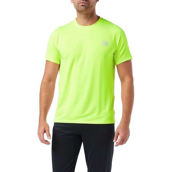 MEETWEE Men’s Sport T-Shirt, Breathable Cool Dry Mesh Base Layer Tops Short Sleeve Running Top Gym Shirt Green