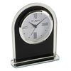 Wm.Widdop Black & Clear Arched Mantel Clock