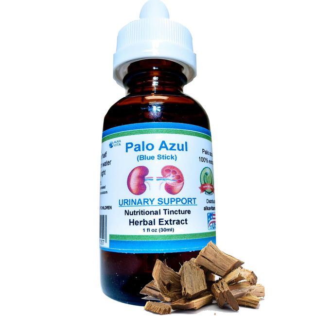 Kidney Support Detox Cleanse Flushing Palo Azul Herb Concentrate Drops Natural Organic Ingredients by ALKAVITA