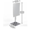 Aptations Mirror Image Minimalist Rectangular Free Standing Mirror, Chrome