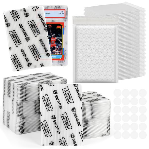 Ding Defend Card Shipping Kit Envelope Bubble Mailers - 110 4’’ x 6’’ Protectors