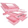 eXtremeRate ds lite compatible with custom replacement shell clear material, replacement button, screen lens compatible with Nintendo DS Light [Clear Pink]