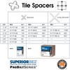 Superiorbilt 1/16" Tile Spacer Bag 300 Pcs