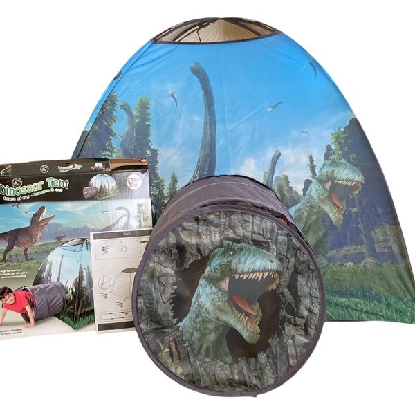 Dinosaur Kids Play Tent Tunnel Pop Up Indoor Outdoor Etna Toys 45"x45"x43"H