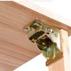 Saim Table Leg Folding Brackets, 4 PCS Foldable self Locking Hinge 90 Degrees Folding Hinge Bracket Lock for Table Legs, Bed Leg, Workbench (Double Positive Brake)