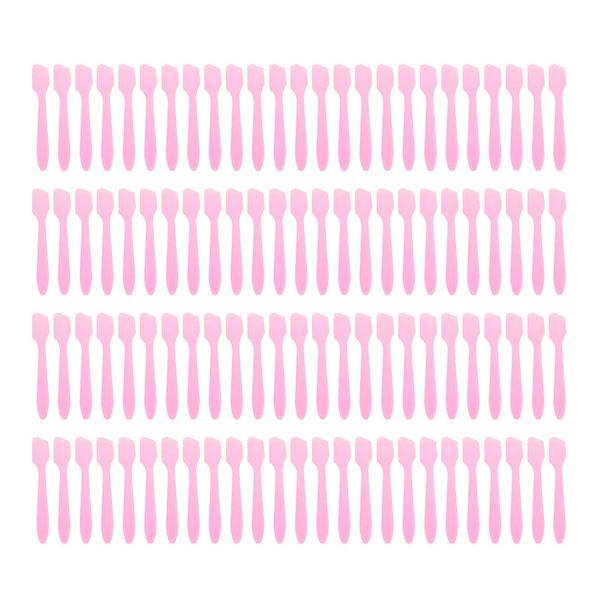 Reusable Mini Make-up Spatulas, 100 pieces,Pink.