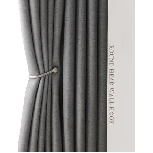 Curtain Tie Backs Hooks 4 Pack Curtain Holdbacks Elegant Curtain Tiebacks Metal Tie Back Hooks for Curtains Holder Wall Hooks with Screws(Silver)