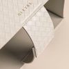 OLETHA Aesthetic Rectangle Tissue Box Cover, High Flat Box Tissues Holder Rectangular, Woven Textured, Grey