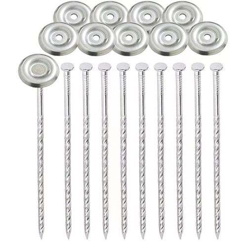 Uitose 10 Count Outdoor Rv Rug Stakes, Stainless Steel Spiral Patio Mats Stakes, Used for Fixing Rugs, Tents, Tarps, and RV Mats, Rv Camping Accessories for Outside,Camper Must Haves