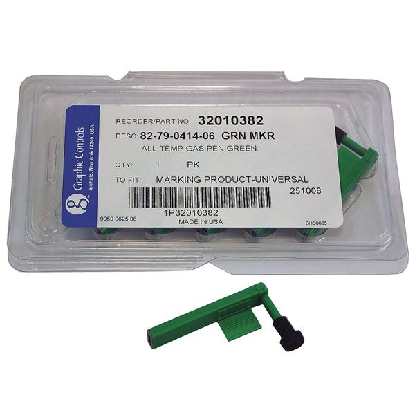 Chart Recorder Pen, Green, PK6