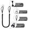 SCGFPOE Boat Bungee Dock Lines 4 ft - Single Hook Dock Rope with 2 Loops, 2 Pack (Black)