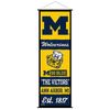 Michigan Team University Wolverines Banner and Scroll Sign