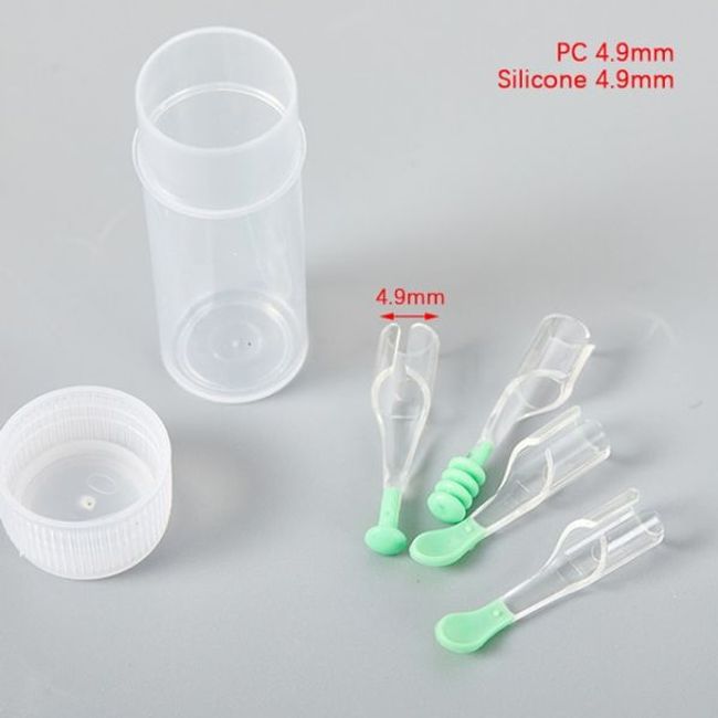 Ear Wax Removal Ear Epilator Cleaner 4pcs/set Spoon Accessories Universal Outer Diameter 3.9mm 4.9mm Cleaner Replacement Tips Box, 01